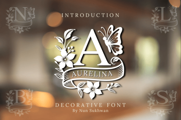 Aurelina Monogram: A Font That Blooms with Vintage Charm