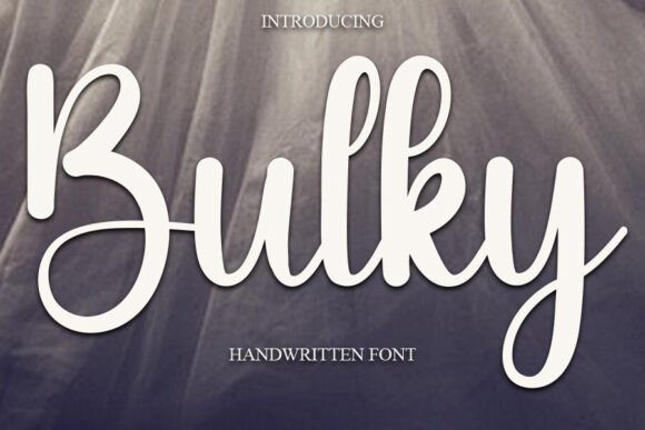 Bulky Font: Sweet Handwritten Style for Creative Projects
