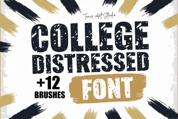 College Distressed: The Vintage Typeface with Grit and Character