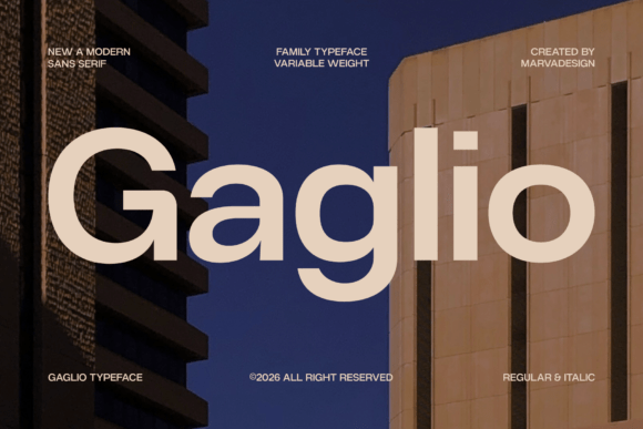 Gaglio: The Modern Sans Serif for Crisp, Confident Design