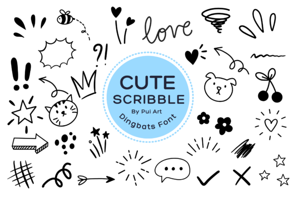 Infusing Playful Energy: The Cute Scribble Doodle Aesthetic