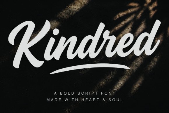 Kindred: The Script Font Blending Vintage Soul with Modern Polish