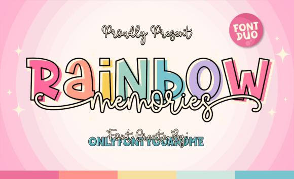 Unveiling the Elegance of Rainbow Memories Handwritten Duo Font