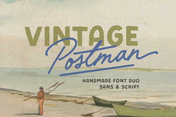 Vintage Postman: The Handmade Font Duo for Authentic Character